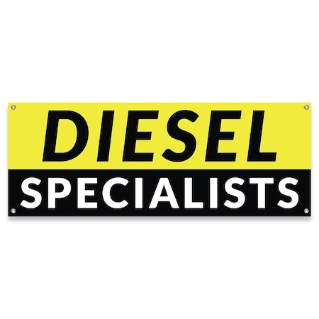 Signmission Diesel Specialists Banner Concession Stand Food Truck Single Sided B-30046